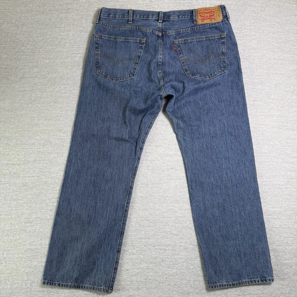 Levi's‎ 501 Original Fit Men's Blue Jeans 42x30 Button Fly Medium Wash Denim